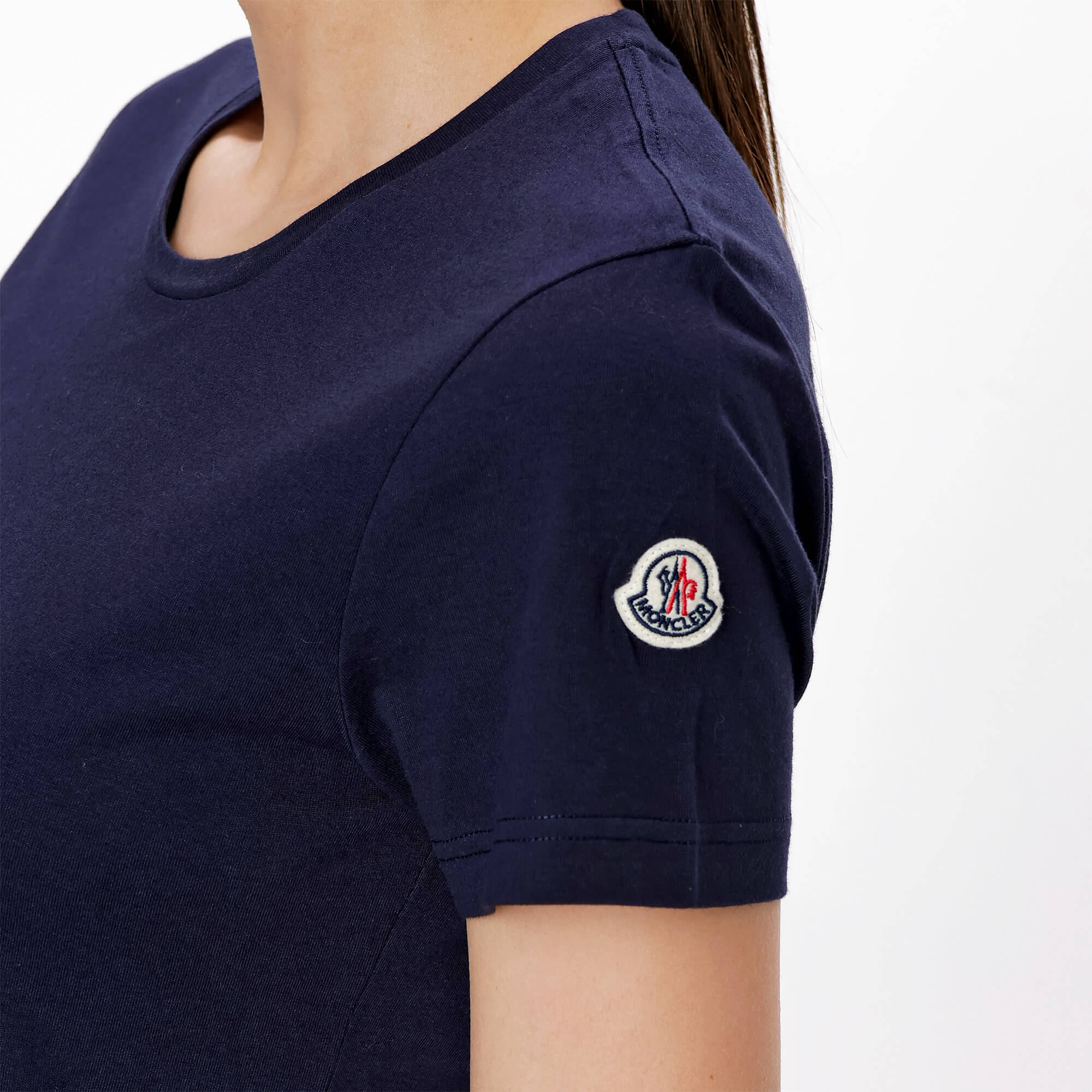 Moncler - Navy Blue Cotton Moncler Arms Tshirt